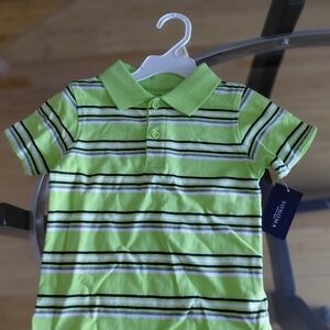 Sonoma Green Striped Kids Polo Shirt